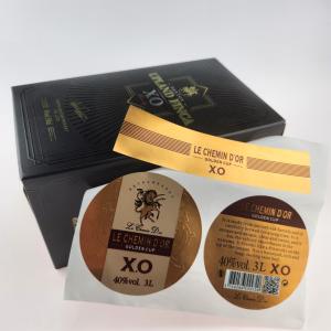 Quality Custom 3D Embossed Brandy Whiskey Labels - Gold Foil Wine Bottle Labels OEM wholesale