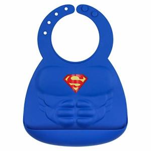 Quality Comics Superman Silicone Baby Bibs , Waterproof Baby Bibs With Snaps wholesale