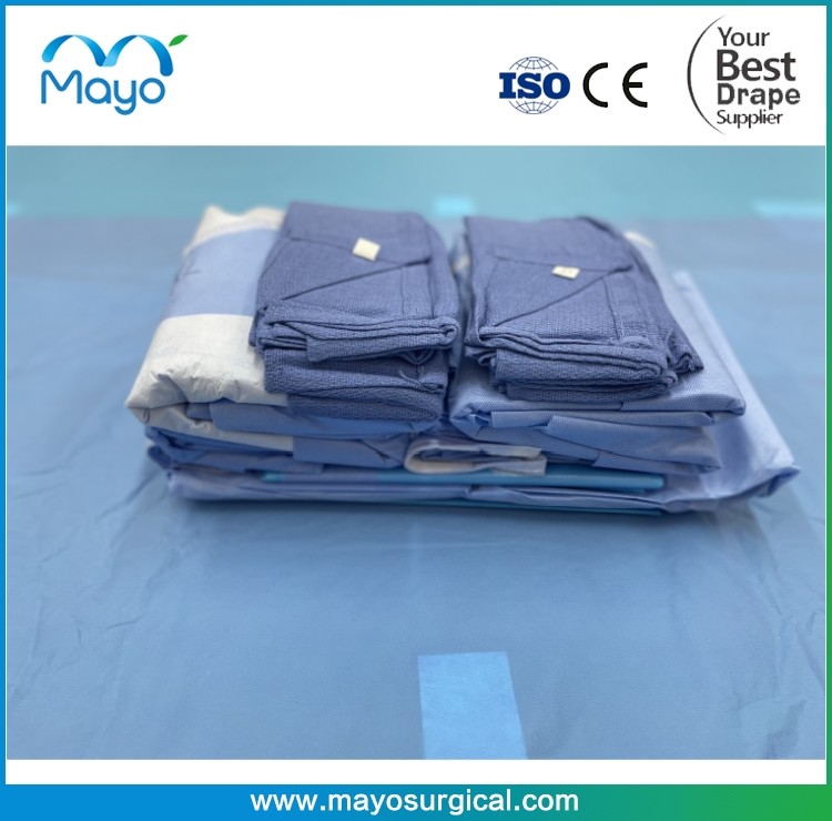 SMS / PP EO Sterile Disposable Surgical Drape Pack Medical Supply