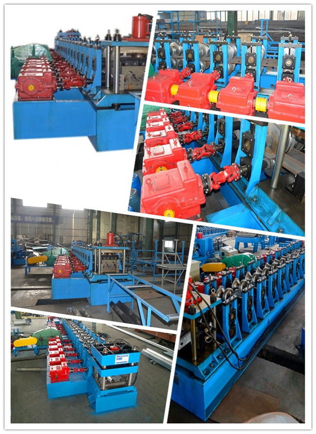 Steel H - Beam Guardrail Roll Forming Machine Feeding Width 483mm