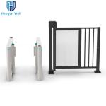 Pedestrian Swing Turnstile Gate 304 Stainless Steel Cabinet With Face Recognitio