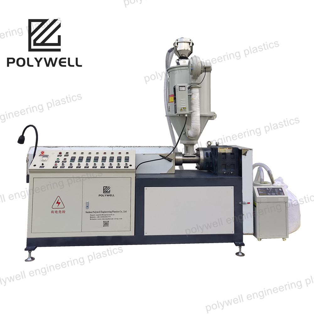 Single Screw Extruder Small Polyamide Plastic Extruder Machine To Produce Nylon Thermal Break Strip