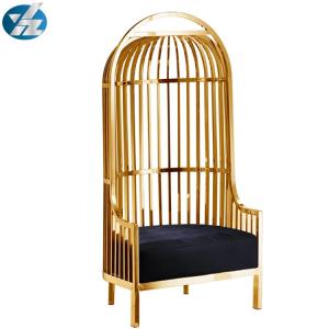 Quality Colorful Gold Birdcage Chair Bride And Groom Chairs 10KGS 201 Stainless Steel wholesale