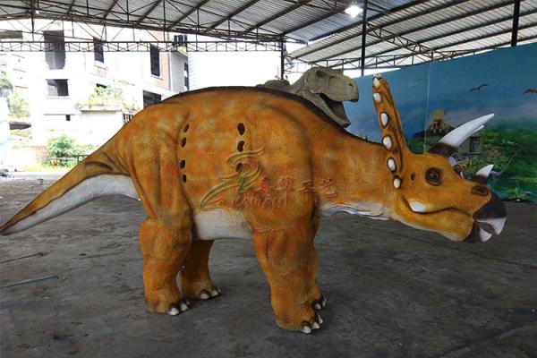 Yellow Hideen Leg Realistic Dinosaur Costume To Perform In Africa Market