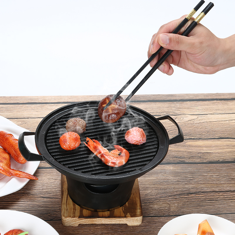 Tabletop Alcohol Stove Yakiniku Yakitori Aluminum Non Stick Smokeless Mini Portable Bbq Grill