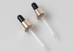 18mm Neck Bottle Dropper Cap , Glass Oil Dropper Aluminum Collar