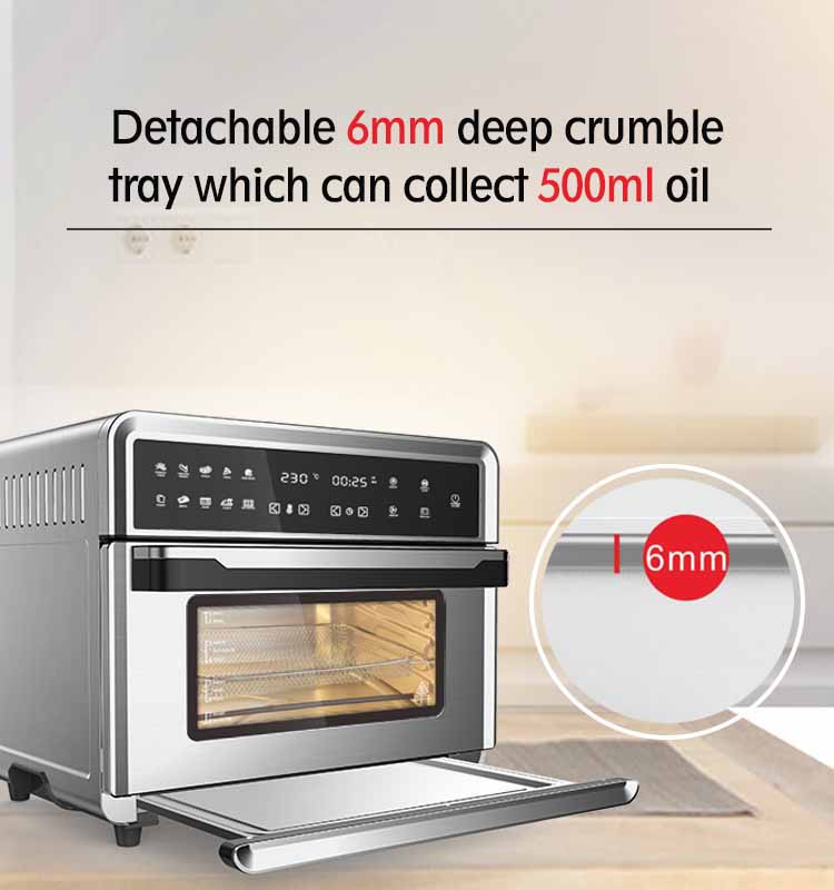 Home appliance big capacity powerful air circulation build in manufacturer Air fryer oven