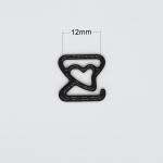 Black 12mm Bra Adjustable Hooks Environmental Friendly