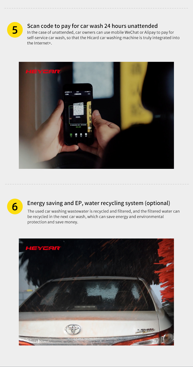 High Pressure Cold Water Car Wash Function Rollover Automatic Carwash Machine with Smart Dryer System