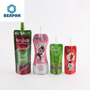 Quality Soy Milk Drink Packaging Reusable Custom Spout Pouches wholesale