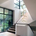Stair chandelier modern simple art living room creative Studio personality tree