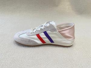 Quality Women casual comfort sneakers satin shoes lace-up breathable with leather and low cut wholesale