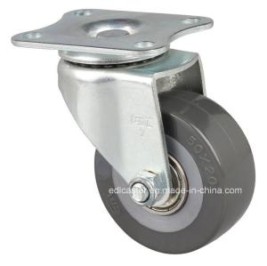 Quality 40kg Grey 2mm Thickness Edl Mini Plate Swivel PU Caster 2612-76 for Caster Application wholesale