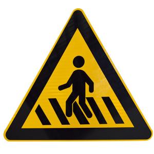 Quality Best Price Pay Attention To Pedestrians Warning traffic Sign and Symbols Supplier wholesale