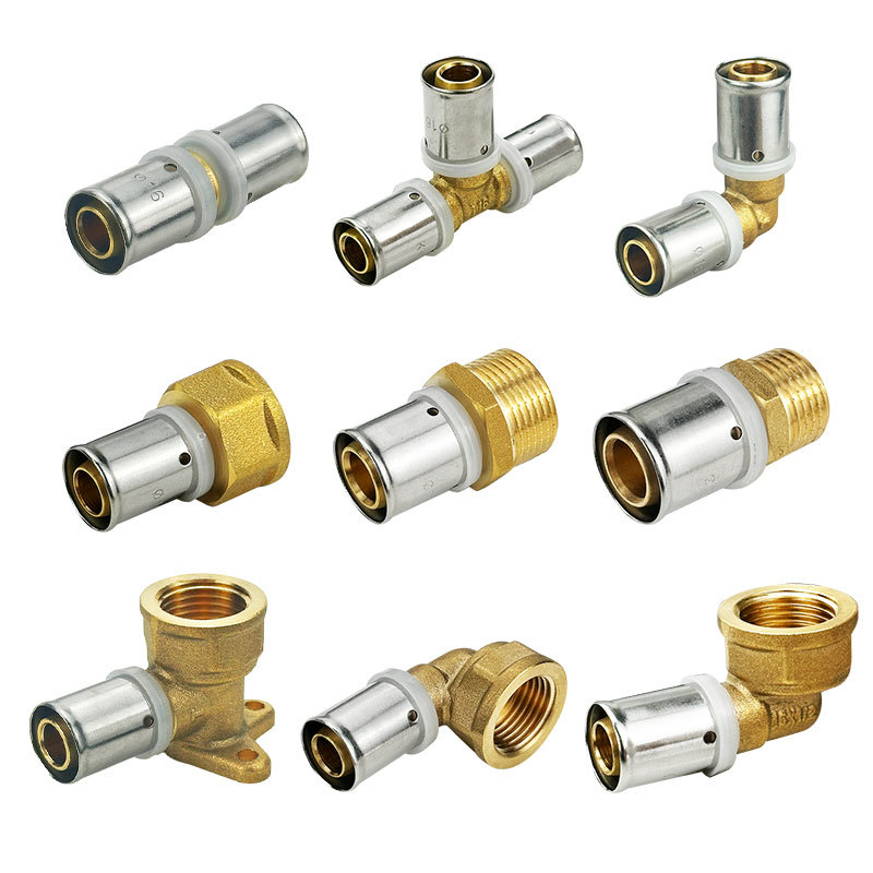 Hot sale OEM Customized Pex Pipe Press Fitting with Natural Brass Color CE Certification