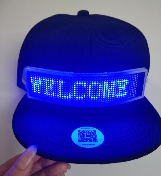 wholesale advertising LED gift rechargeable LED message cap for promotional LED