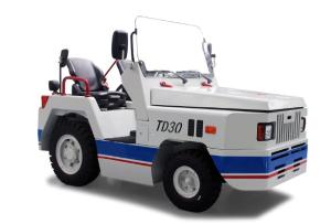 Quality TD30 White Color Steel Electric Aircraft Tow Tractor , Electric Platform Truck Electric Tow Tugs wholesale