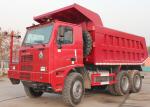 371HP Tipper Dump Truck / Automatic Tri Axle Dump Truck For Mining