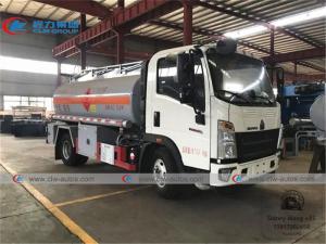 Quality 6cbm HOWO 4x2 Fuel Oil Delivery Truck With Dispenser wholesale
