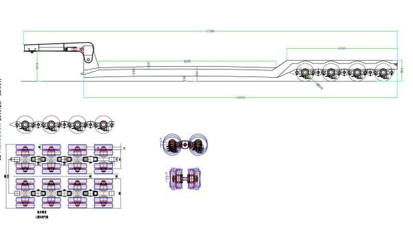 Lowbed Trailer Designed for Anton Excavator Transport 137500 to 26000*2500to2550
