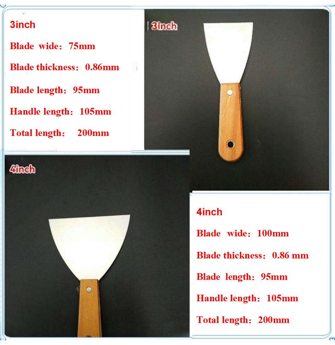 1"2"3"4"5" 6" Flexible Dry Wall Painting Plastering Scraper Putty Knife for OEM Customized