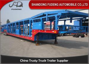 Quality Open Type Tri - Axle Car Carrier Trailer Steel Material Mechanical Suspension wholesale