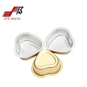 Quality Heart Shape 100ml Aluminum Foil Baking Tray Cupcake Container wholesale