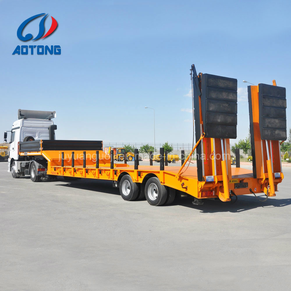 226 Batch Announcement Low Bed Semi Trailer with Dolly or Hydraulic Ramp or Car Lift
