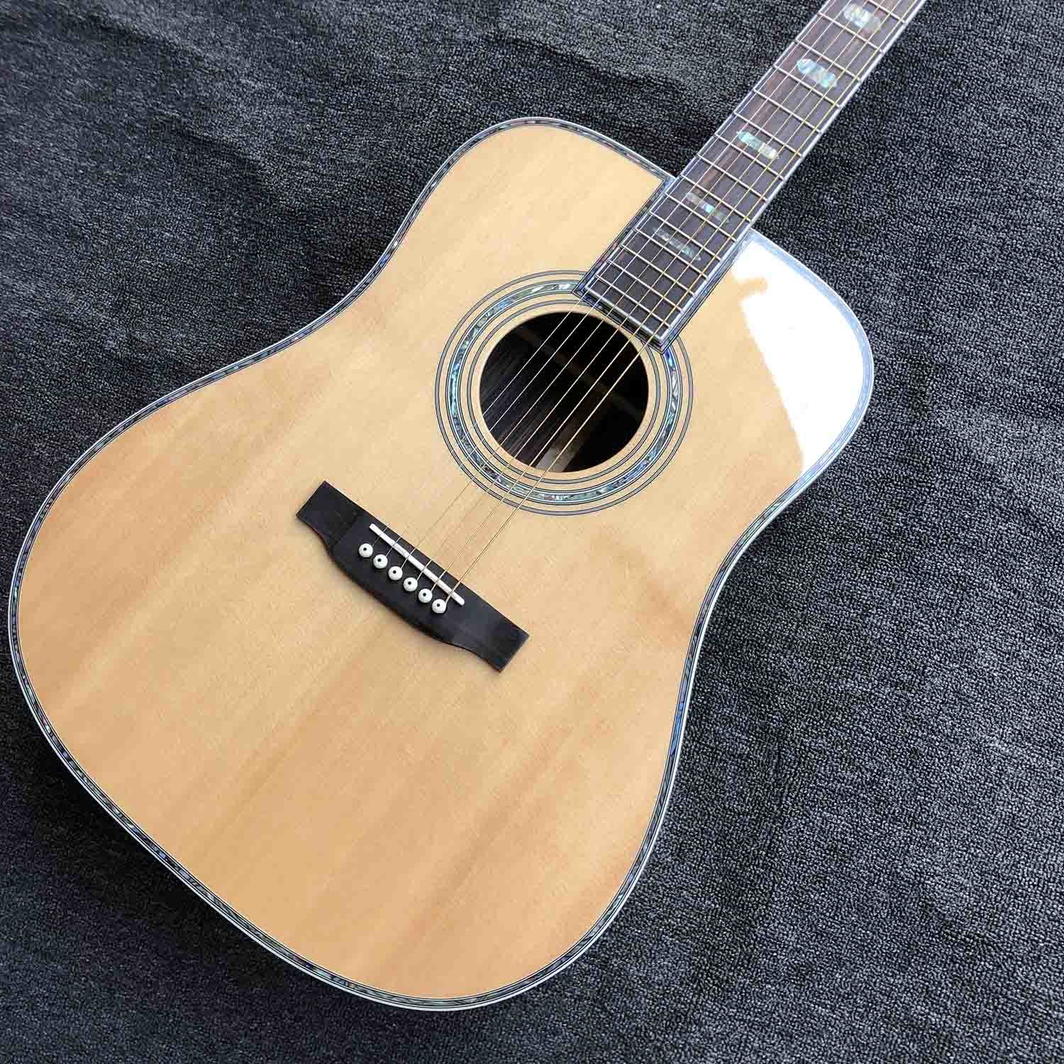 Custom Solid Spruce Top 41 Inch Rosewood Fingerboard Left Handed Acoustic Guitar