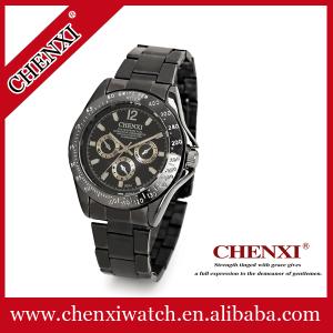 Quality Black Gun 008A Stainless Steel Watches Unisex Fashion Jewelry Wholesale Price Japan Quartz Watch Men wholesale