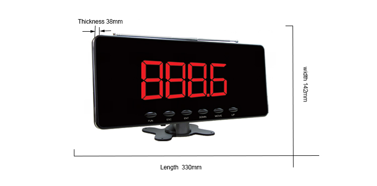 4 Function Keys Wireless Restaurant Table Call Bell Buzzer with menu holder