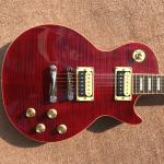 New standard LP slash electric guitar, Flame Maple Top, frets cream binding, one