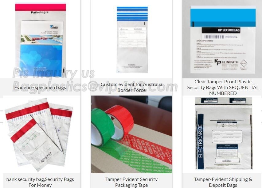Opaque Tamper Evident Sealing Plastic Bank Money Steb Security Bag / Custom Self Adhesive Plastic Courier Bag, bagease