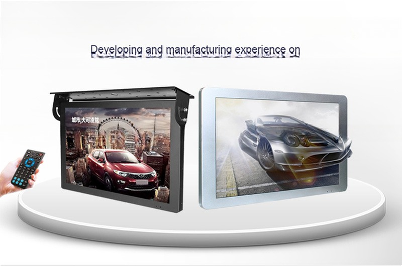 Metal 15.6 Inch Bus TV LCD LED Monitor For Advertising Video Signage Display 12V 24V
