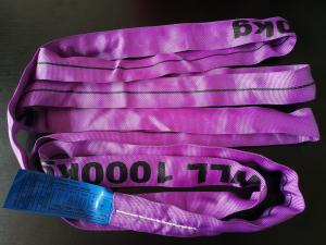Quality Wll 1000kg Endless Lifting Slings , Polyester Round Slings Customized Color wholesale