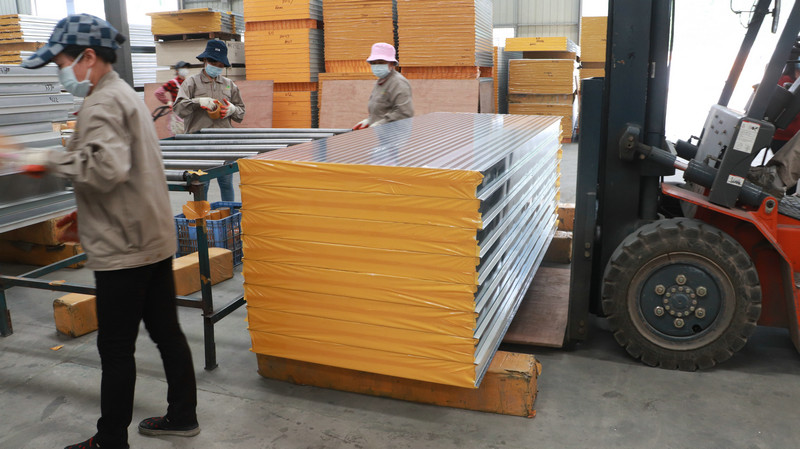 ISO 100mm Wall PU Insulation Panel For Cold Room