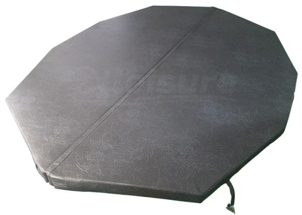 custom-made spa cover for wooden hot tub, red cedar spa, stainless steel spa -