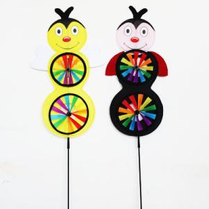Quality Spring seasonal windmill yard stake bee ladybug wholesale