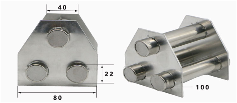 Rod Baffles Magnetic Separator for 10000Gs Grate Hopper Stainless Steel Neodymium Magnet