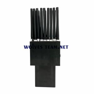 China Handheld 18 antennas 18W cell phone GSM 3G 4G 5G jammer RF signal Blocker Wifi GPS uhf vhf Jammer up to 30 meters on sale