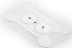 Physiotherapy stimulator swallowing electrode pads with adhesive ge