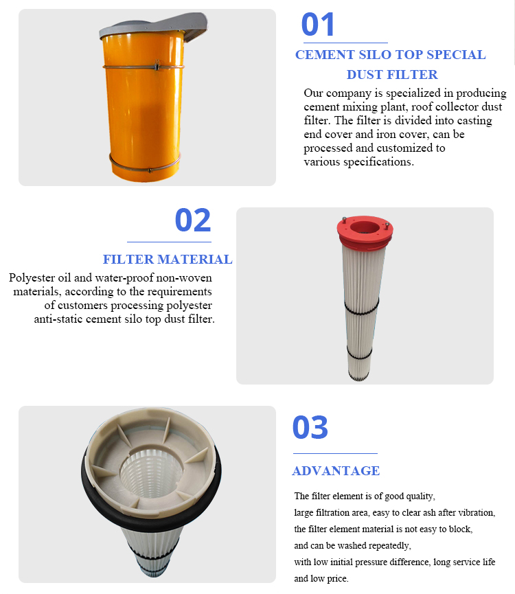 99.99% Polyester Coalescing Filter Cartridge Flat Type Dust Filter