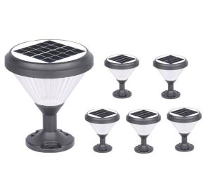 China 6pc Set Solar Post Lamp LED Decor Garden Lights For Lawn DIE-Casting Aluminum on sale