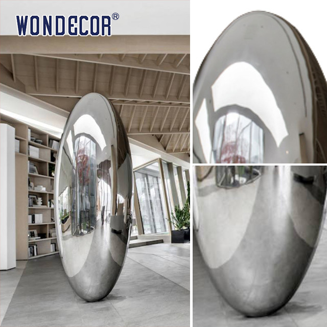 Modern Style Decorative Art Large Stainless Steel Abstract Sculpture Carving