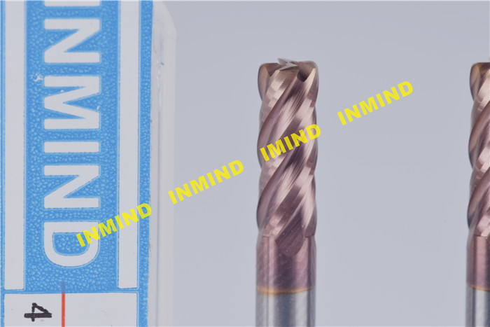 4*R0.5*50L upto HRC65 Corner Radius end mill Corner R0.1-R1 high hardness end mill tool ALCRONA coating