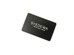 Matte Black Metal Membership Card Silkscreen Print White Logo