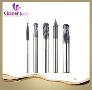 Quality Hot Sale High Speed HRC60 2Flutes carbide ball nose metal end mills wholesale