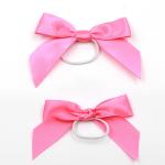 Polyester Satin Pink Ribbon Bow ISO14001 Christmas Ribbon Bows