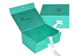 Quality Custom Magnetic Closure Flip Lid Cardboard Shoe Boxes With Silver Foil Stamped Logo wholesale