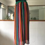 Casual Printed Women's Skirts Clothing 100% Polyester Ladies Long Skirts